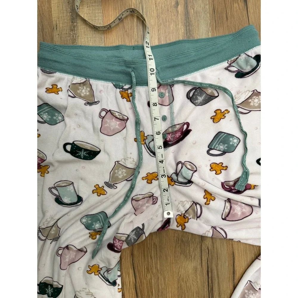 Secret Treasures Pajama Jogger Pants Hot Cocoa Gingerbread Winter Print M